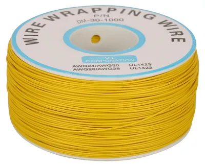30 AWG verzinntes Kupferkabel 200 m, 0,25 mm, gelb