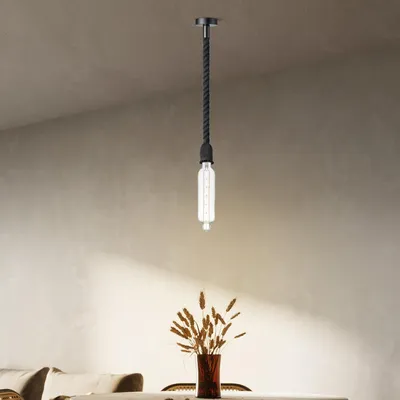 Produktbild von Home Sweet Home Hängeleuchte schwarz Leonardo Tube G78 dimmbar E27 klar