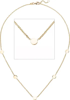 Produktbild von Collier Halskette mit Plättchen 375 Gold Gelbgold 43 cm Kette