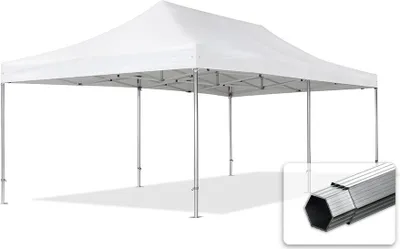 Produktbild von TOOLPORT 4x8m Aluminium Faltpavillon, ohne Seitenteile, weiß