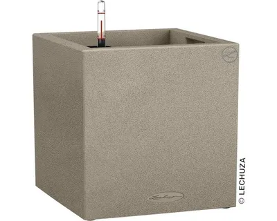 Obrázok produktu pre LECHUZA Canto Stone 40 low, Vysadzovač, Voľne stojace, Polypropylén (PP), Béžová, Piesková, Kocka, Vnútorná / vonkajšia