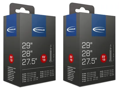 Image de Schwalbe Unisex-Adult SV19 Chambres à air pour vélo, Noir, 29'', 28'' 27.5'' x 2er pack