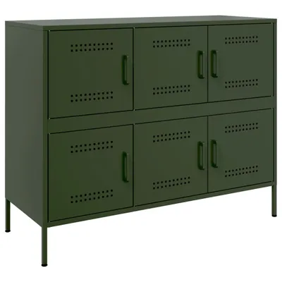 Produktbild von Sideboard Olivgrün 100,5x39x79 cm Stahl