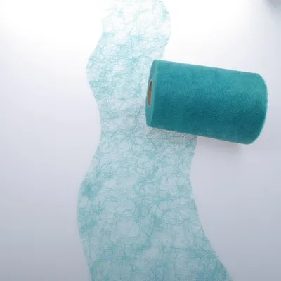 Tafelband, golvend, türkis, 12,5 cm x 25 m