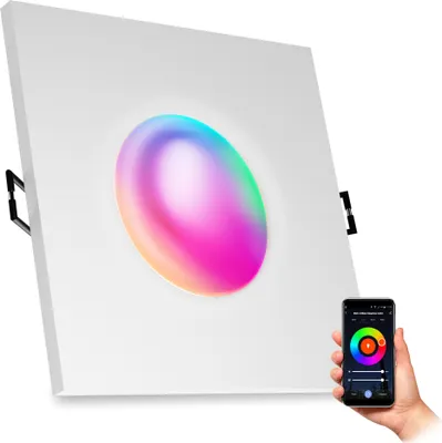 Produktbild von SSC-LUXon BEDA Smarte Einbauleuchte LED flach IP65 mit GU10 4W RGBW weiß 230V kompatibel mit Alexa, Siri & Google