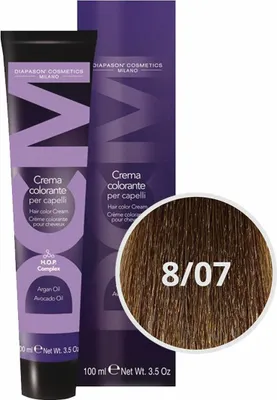Produktbild von Diapason Haarfarbe Diapason Color Hair Color Cream 8/07 Light Blond Intense Brown