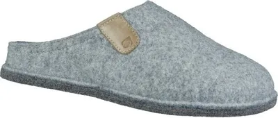 Image de Rohde Lucca-D pantoufles en feutre gris pour femmes, doublure en feutre, assise plantaire souple amovible revêtue de cuir