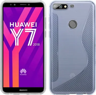 Obrázek produktu pro Huawei Y7 2018 Mobilní telefon Silikonový ochranný kryt Pouzdro průhledné