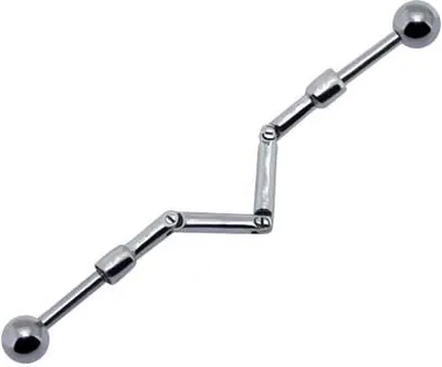 Produktbild von Industrial Ohrpiercing 925 Sterling Silber mit Gliedern