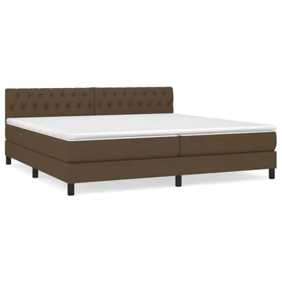 Produktbild von Boxspringbett mit Matratze Dunkelbraun 200x200 cm Stoff
