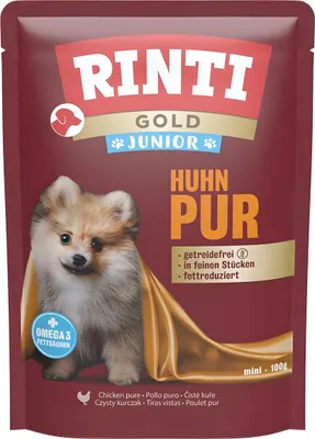 Produktbild von Rinti Gold Pouchbeutel Junior Huhn Pur 100 g - 10 Stück
