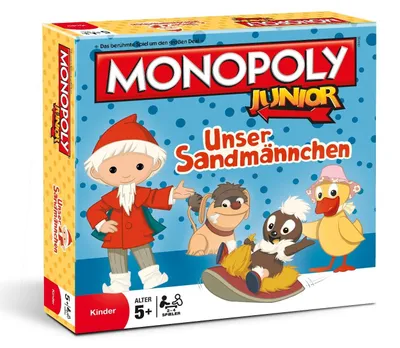 Produktbild von Monopoly Junior Unser Sandmännchen Brettspiel Spiel + 4 extra Figuren