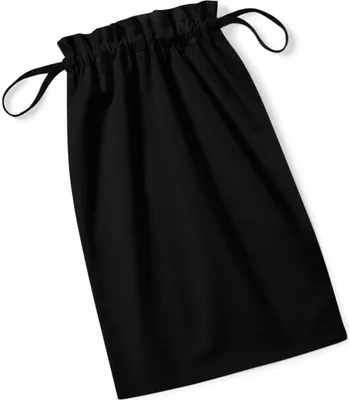 Produktbild von Westford Mill W118 | Organic Baumwolle Drawcord Bag 10x15 (XS), 30x47 (L) - Farbe: Black - Größe: S