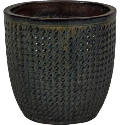 Produktbild von Pflanztopf FloraSelf Keramik glasiert Ø 35 cm H 33 cm kaffeebraun