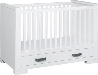Produktbild von Kidsmill Brent Babybett mit Schublade Weiß 70 x 140 cm