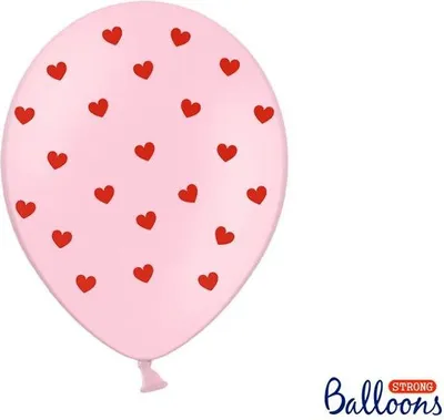 Zdjęcie produktu dla Balony 30 cm, Serca, Pastel Baby Pink (1 op. / 50 szt.)