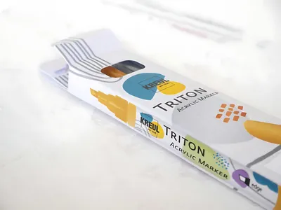 Produktbild von KREUL Triton Acrylic Marker edge 2er Set Silber und Gold