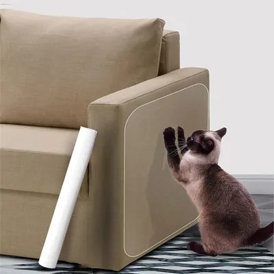 Produktbild von Kratzbretter, Kratzschutz Sofa Katze Transparent, 5mx45cm, Anti Kratz Folie für Katzen Flexibler Schnitt, Sofaschutz Katze für Moebel Couch Tür Wand