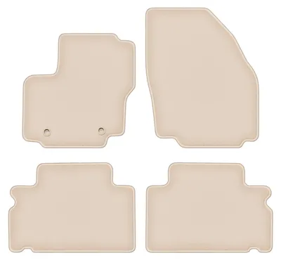 Produktbild von DURBAN Beige Velours-Fußmatten-Set für Ford Galaxy MK2 Minivan (2006-2011)