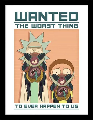 Produktbild von Rick And Morty - Gerahmtes Poster "Glory To Glorzo-Wanted" PM8991 (40 cm x 30 cm) (Bunt)