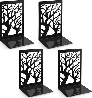 Image de Serre-livres métal Bookends 2 paires Noir 17,2 x 12 x 9,3 cm - Enfants, école, bibliothèque
