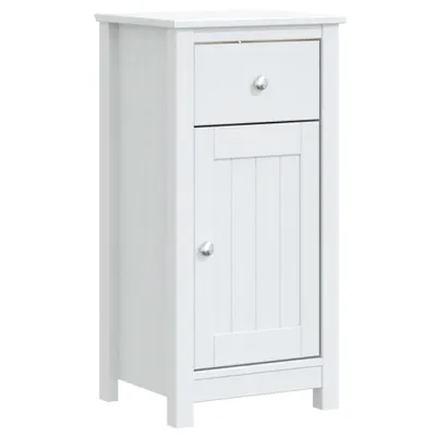 Image de vidaXL Armoire de salle de bain BERG Blanc 40x34x80 cm Pin massif