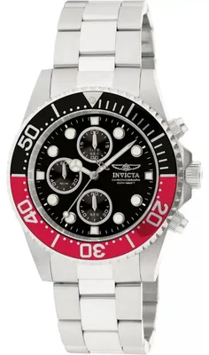 Zdjęcie produktu dla Invicta Pro Diver 1770 Zegarek Męski - Mechanizm Kwarcowy - Stal Nierdzewna z Czarną Tarcza - 43 mm