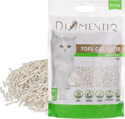 Obrázok produktu pre DIAMENTIQ Tofu hrudkujúca podstielka 2,5 kg NATURAL