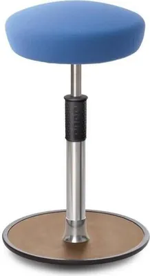 Produktbild von Sitz- Stehhocker Free Tall Hutsitz Gestrick Hellblau chrom /Natur.