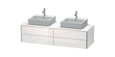 Zdjęcie produktu dla Szafka podumywalkowa XSQUARE 400x1600x548mm f 2 umywalki biały wysoki połysk biały wysoki połysk