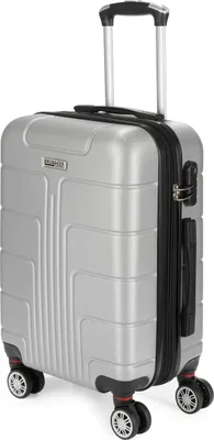 Produktbild von BRUBAKER Handgepäck Hartschalen Koffer Miami - Erweiterbarer Reisekoffer mit Zahlenschloss und 4 Rollen - 37 x 56 x 24,5 cm, M, Silber