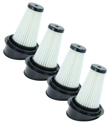 Produktbild von vhbw 4x Staubsaugerfilter kompatibel mit Grundig VCH9930, GMS3810, GMS3820, VCH 9129 L, VCH 9130 E, VCH9929L Staubsauger - HEPA-Filter Schwarz Weiß