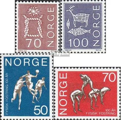 Produktbild von Briefmarken Norwegen 1970 Mi 600-601,617-618 (kompl.Ausg.) gestempelt Freimarken