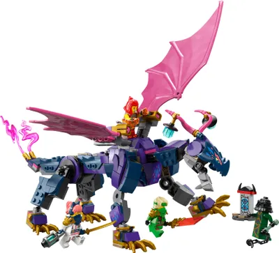 Produktbild von LEGO NINJAGO Rontu der Meisterdrache -Bewegliche Drachen-Figur mit Shootern - 4 Minifiguren, inkl. Lloyd, Sora & Wyldfyre - Ninja-Spielzeug für Kinder - Geschenk für Jungen ab 7 Jahren - 71842