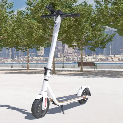 Produktbild von Elektro Scooter mit Straßenzulassung ABE E-Scooter 20 km/h Aluminium Elektroroller eKFV Zulassung Faltbar Roller EScooter - weiss