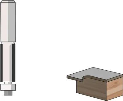 Produktbild von FAMAG Bündigfräser HM 12,7 x 25,4 x 70mm, Schaft 8mm - 3101.825