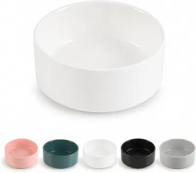 Image de Bol en céramique pour l'eau et la nourriture, antidérapant, de 13 cm de diamètre, d'une capacité de 320 ml, pour petits chiens et chats