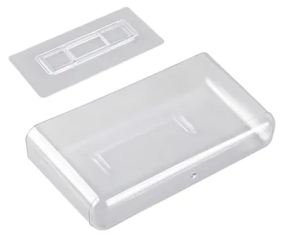 Produktbild von Selbstklebender Aufbewahrungsbehälter, transparenter Kunststoff, Wandmontage, schwimmender Halter, Schreibtisch-Organizer für Schlafzimmer, Badezimmer