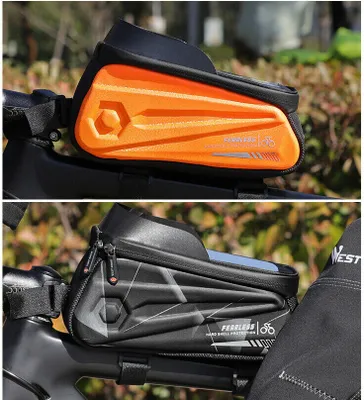 Produktbild von Bike BagFahrradtasche Wasserdicht Rahmentasche Oberrohrtasche 7,0'' Handyhalter