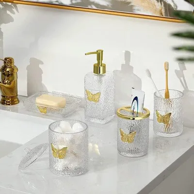 Image de Ensemble d'accessoires de salle de bains, haut de gamme, polyvalent