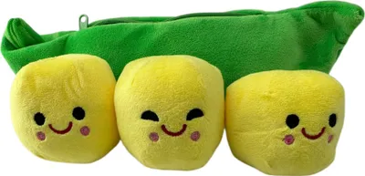Produktbild von Kawaii Erbsen Plüschtier 25 cm – Kuscheltier PEA Stuffed für Kinder