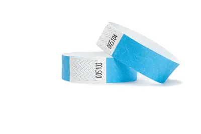 Produktbild von 200 tyvek armbänder hellblau, Eintrittsbänder