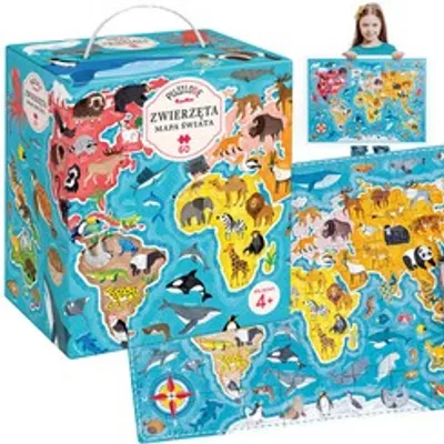 Zdjęcie produktu dla CzuCzu Puzzlove 60 el. - Kolorowa przygoda z fauną dla małych odkrywców!