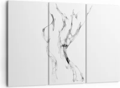 Produktbild von Bild auf Leinwand - Leinwandbild - 3 Teile - Frau Körper Nacktheit - 105x70cm - Wand Bild - Wanddeko - Wandbilder - Leinwanddruck - Bilder - Wanddekoration - Leinwand bilder - Wandbild - CE105x70-4938