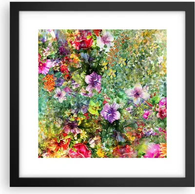 Produktbild von Gerahmtes Poster - Schwarzer Rahmen - blume sommer natur - 30x30 cm - Wand Bild - Wanddeko - Wandbilder - Kunstposter - Wandposter - Bilderrahmen - Bilder - Kunstdruck - Wandbild - P2BAC30x30-3842