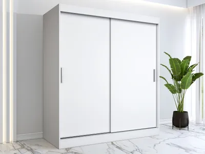 Obrázek produktu pro FurMeb24  atn­ sk­ˆ s posuvnmi dvemi GOLD -180x200cm dvoudveov sk­ˆ bez zrcadla, posuvn sk­ˆ - (b­l)