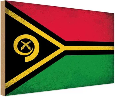 Image de vianmo Panneau en bois 30x40 cm Drapeau Vanuatu Flag of Vanuatu