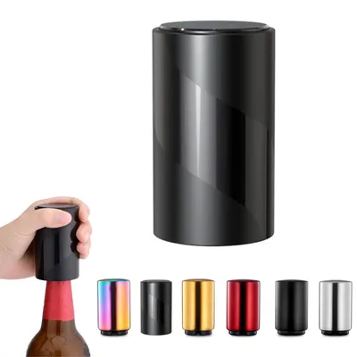 Magnetischer Bierflaschenöffner zum Herunterdrücken, Edelstahl