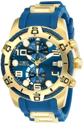 Produktbild von Invicta Bolt 24217 Herrenuhr - Quarzwerk - Edelstahl mit blauem Zifferblatt - 50 mm