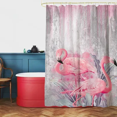 Zdjęcie produktu dla SANILO® Zasłona prysznicowa Flamingo 180 x 200 cm